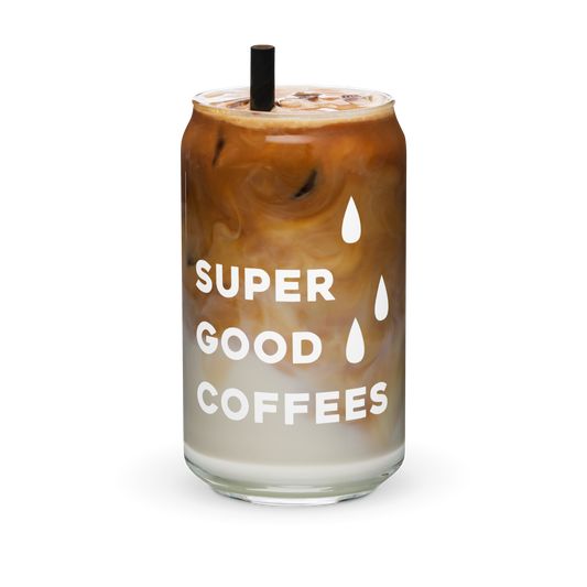 'Super Good Coffees' Glass Can