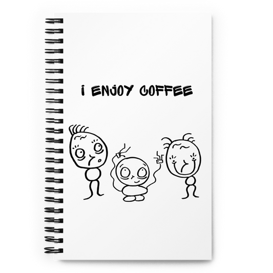 'I Enjoy Coffee' Spiral Notebook